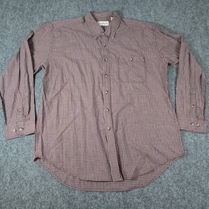 Mens Sedgefield Plaid Button Down Long Sleeve‎ Dress Shirt Vintage